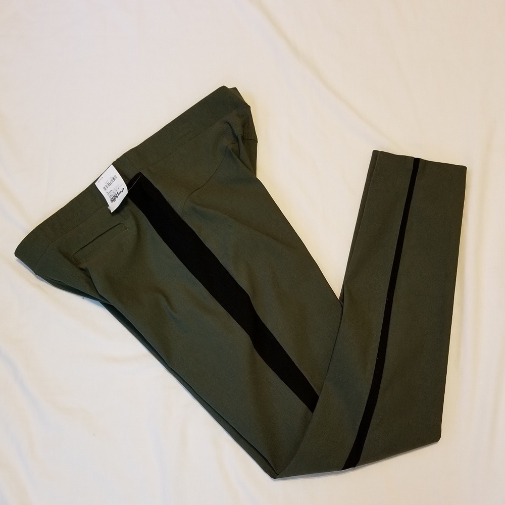 Olive Green and Black Stretchy Skinny Pants Size L